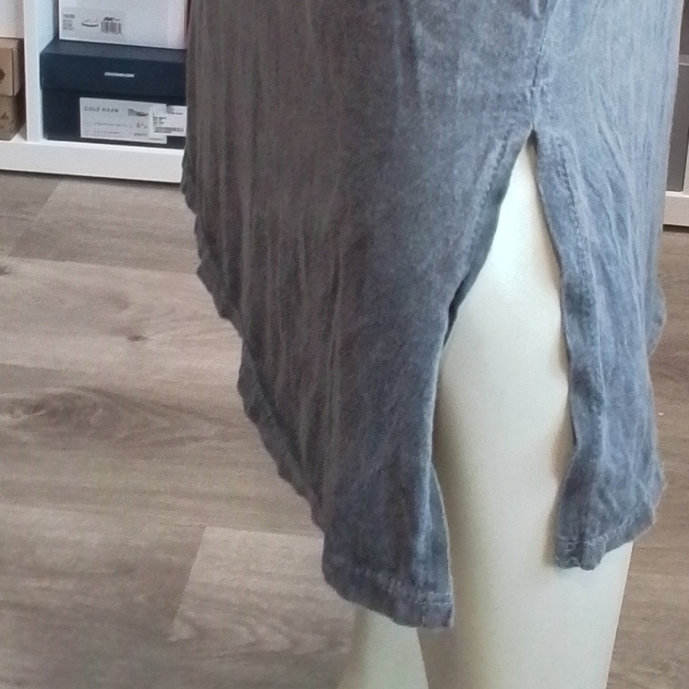 NEW Mineral Wash Gray Tank Sleeveless Shirt Dress - Picture 11 of 17